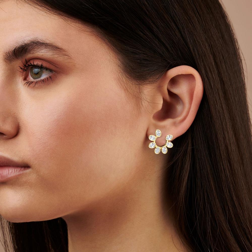 0.73 CTTW Lab Grown Diamond Stud Earrings Available in 14k White Gold,14k Yellow Gold,14k Rose Gold