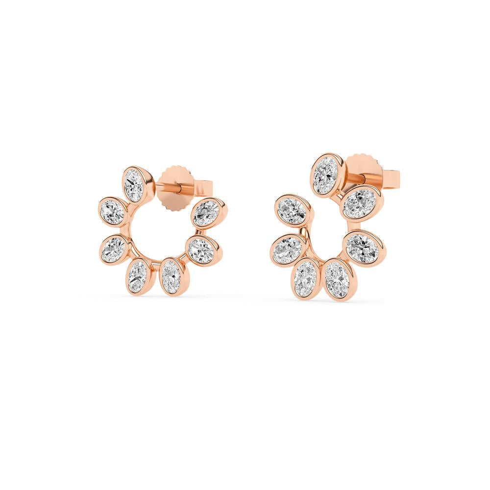 0.73 CTTW Lab Grown Diamond Stud Earrings Available in 14k White Gold,14k Yellow Gold,14k Rose Gold