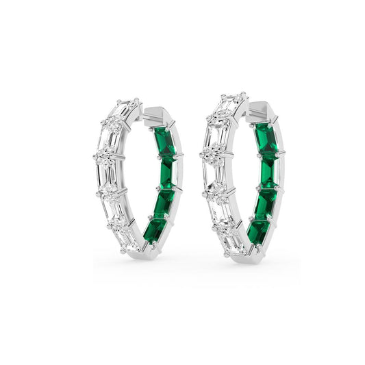 5.99 CTTW Lab Grown Diamond Hoop Earring Available in 14k White Gold,14k Yellow Gold,14k Rose Gold