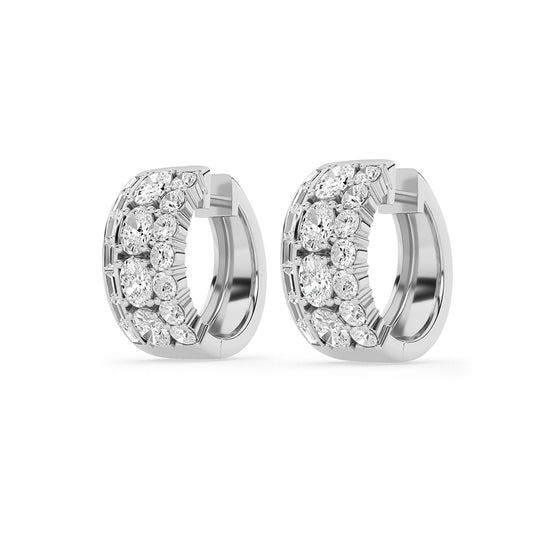1.99 CTTW Lab Grown Diamond Hoop Earring Available in 14k White Gold,14k Yellow Gold,14k Rose Gold