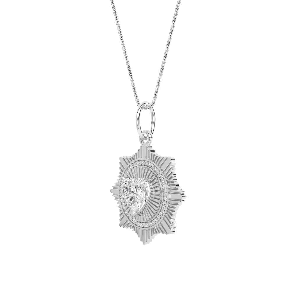 2.16 CTTW Lab Grown Diamond Pendant Necklace Available in 14k White Gold,14k Yellow Gold,14k Rose Gold