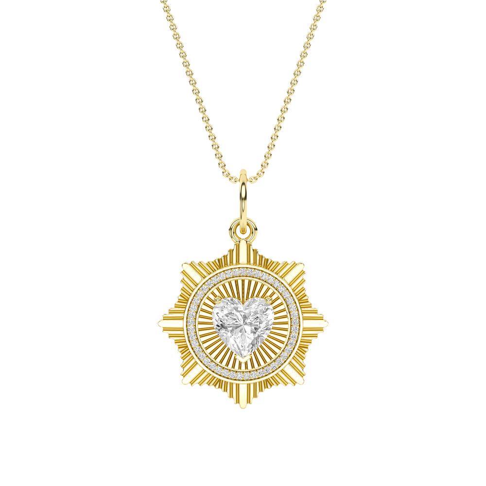 2.16 CTTW Lab Grown Diamond Pendant Necklace Available in 14k White Gold,14k Yellow Gold,14k Rose Gold