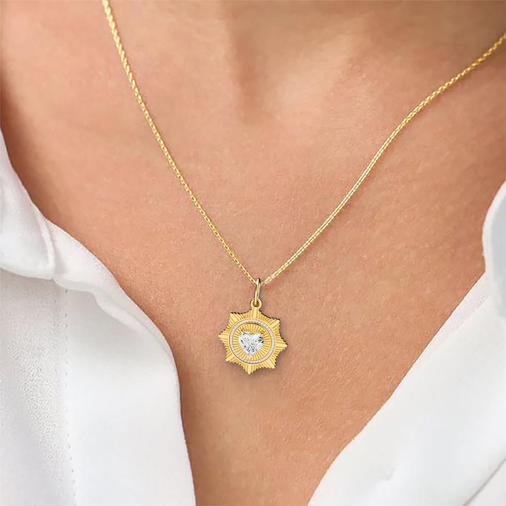 2.16 CTTW Lab Grown Diamond Pendant Necklace Available in 14k White Gold,14k Yellow Gold,14k Rose Gold