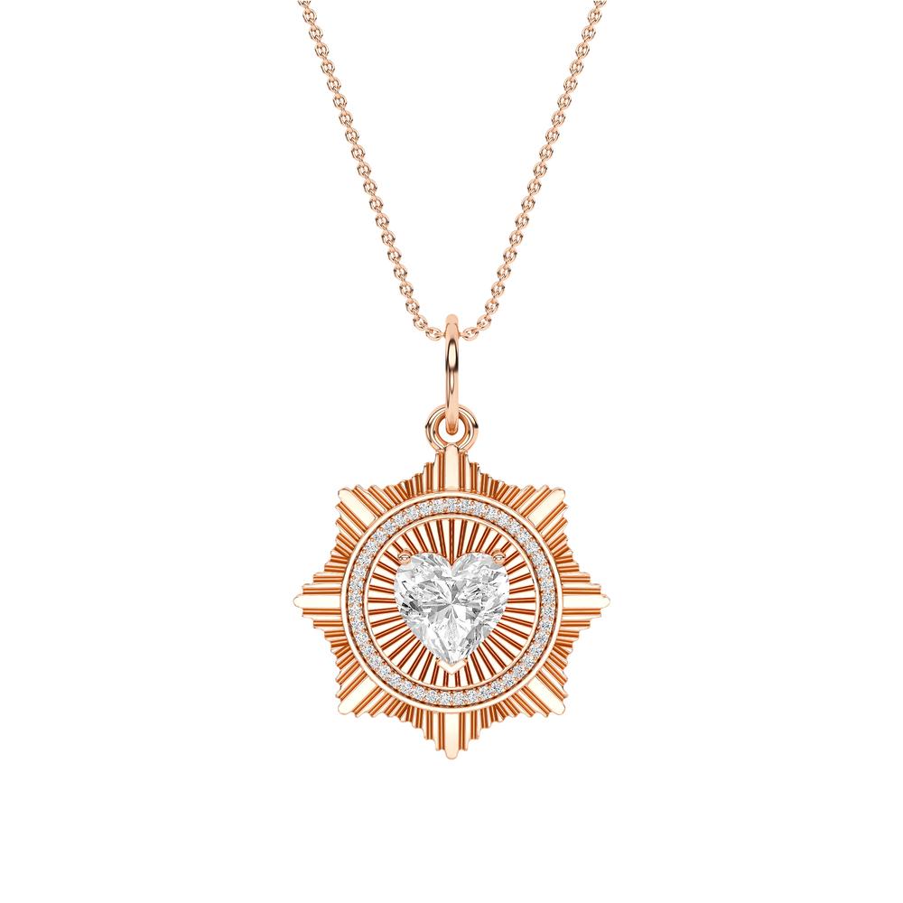 2.16 CTTW Lab Grown Diamond Pendant Necklace Available in 14k White Gold,14k Yellow Gold,14k Rose Gold
