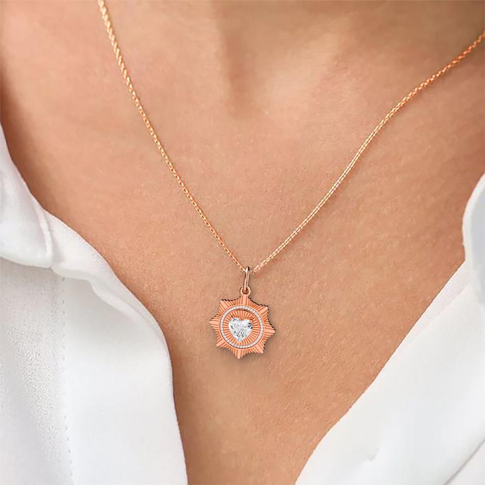 2.16 CTTW Lab Grown Diamond Pendant Necklace Available in 14k White Gold,14k Yellow Gold,14k Rose Gold