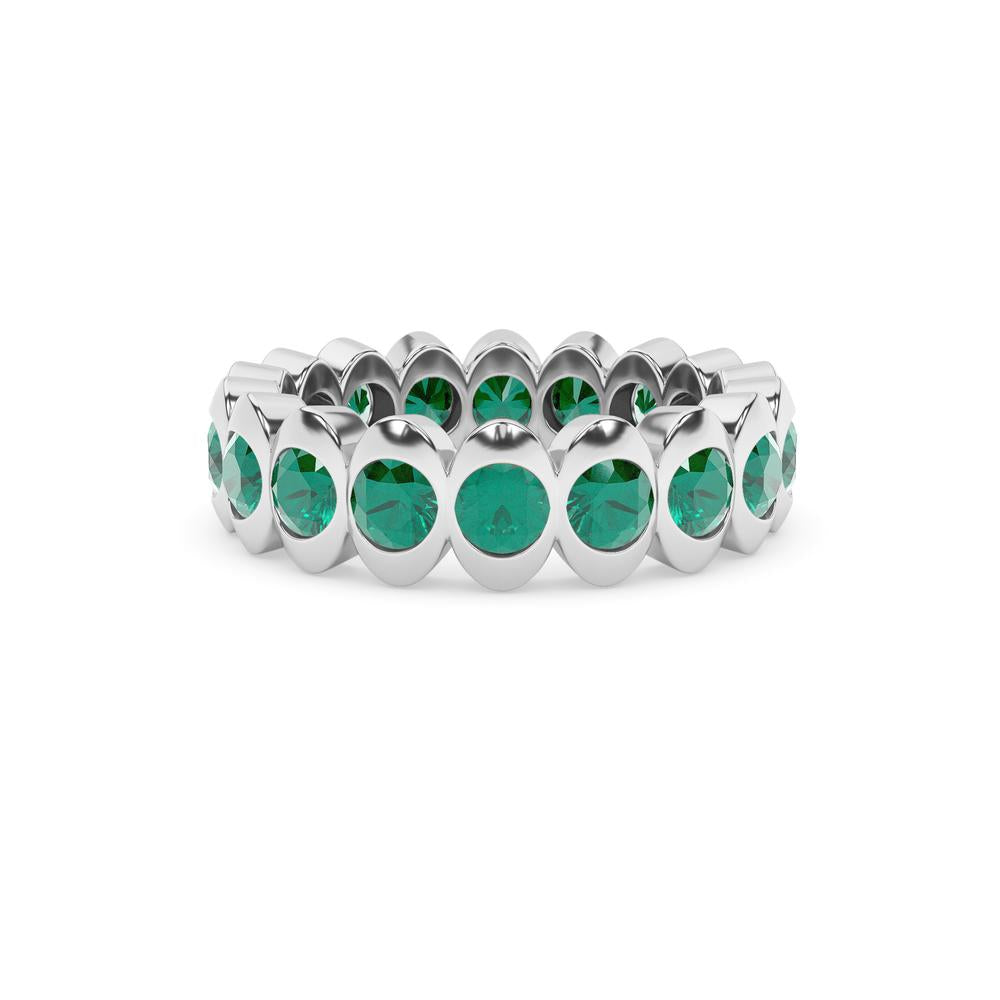 2.11 CTTW Lab Grown Gemstone Eternity Ring Available in 14k White Gold,14k Yellow Gold,14k Rose Gold