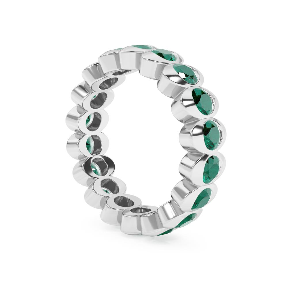 2.11 CTTW Lab Grown Gemstone Eternity Ring Available in 14k White Gold,14k Yellow Gold,14k Rose Gold
