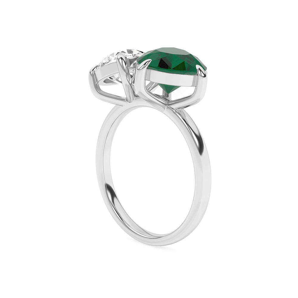 5 CTTW Lab Grown Diamond 2 Stone Ring Available in 14k White Gold,14k Yellow Gold,14k Rose Gold