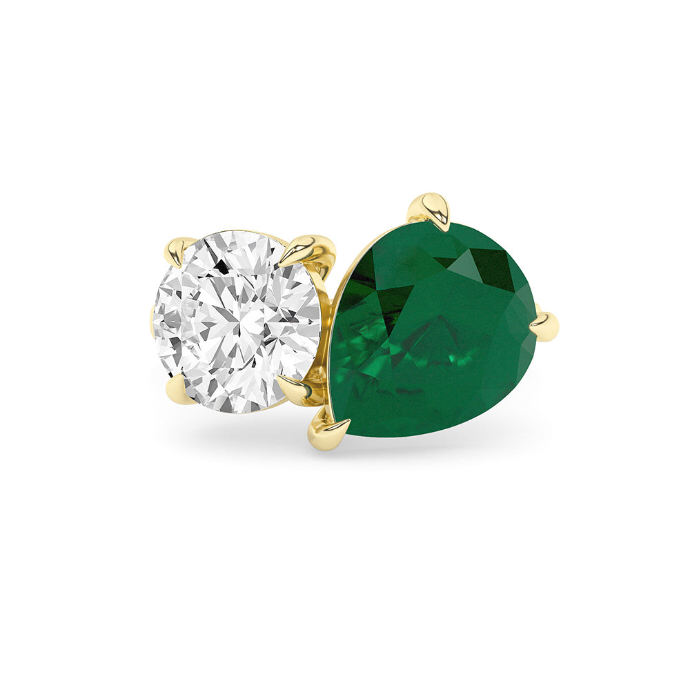 5 CTTW Lab Grown Diamond 2 Stone Ring Available in 14k White Gold,14k Yellow Gold,14k Rose Gold