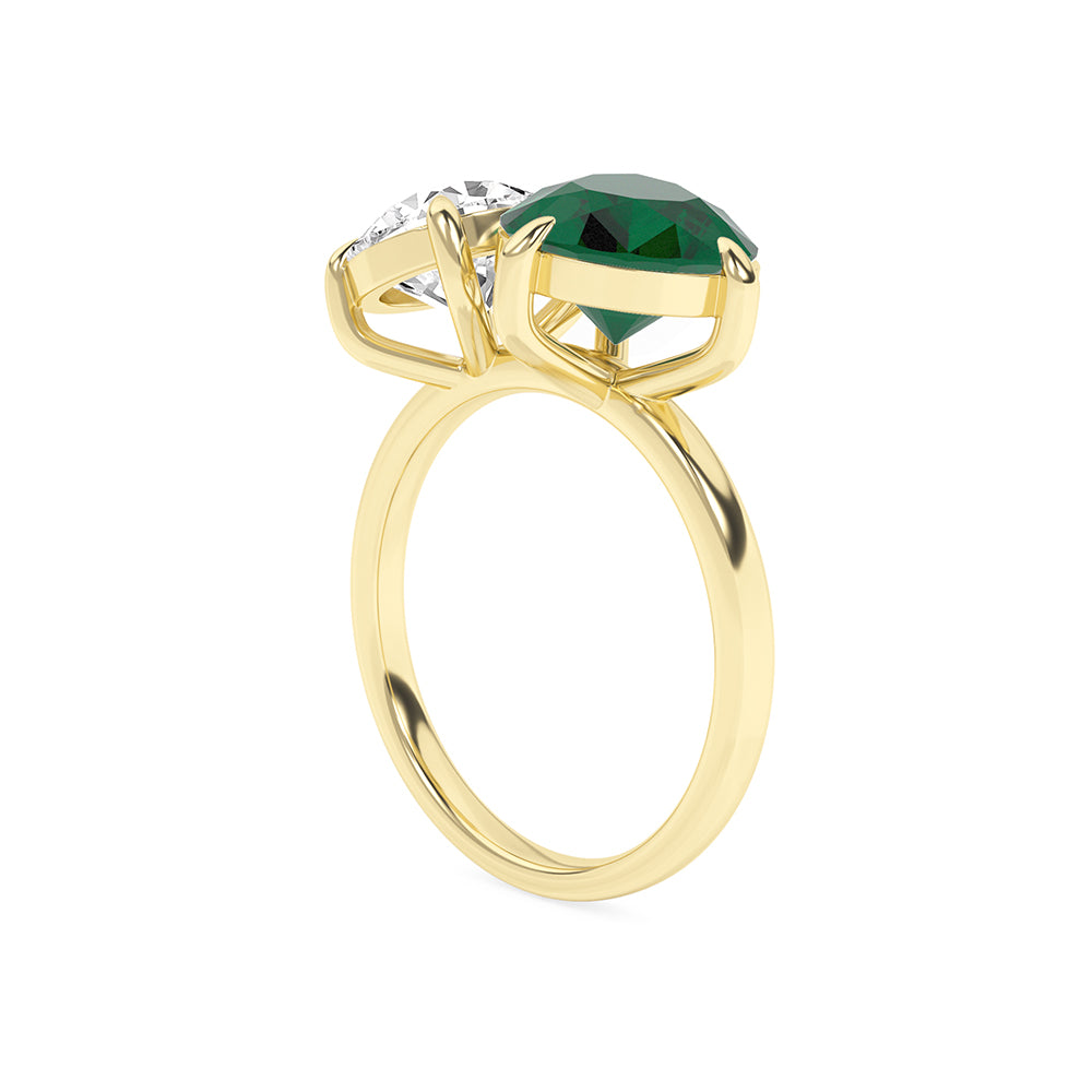 5 CTTW Lab Grown Diamond 2 Stone Ring Available in 14k White Gold,14k Yellow Gold,14k Rose Gold