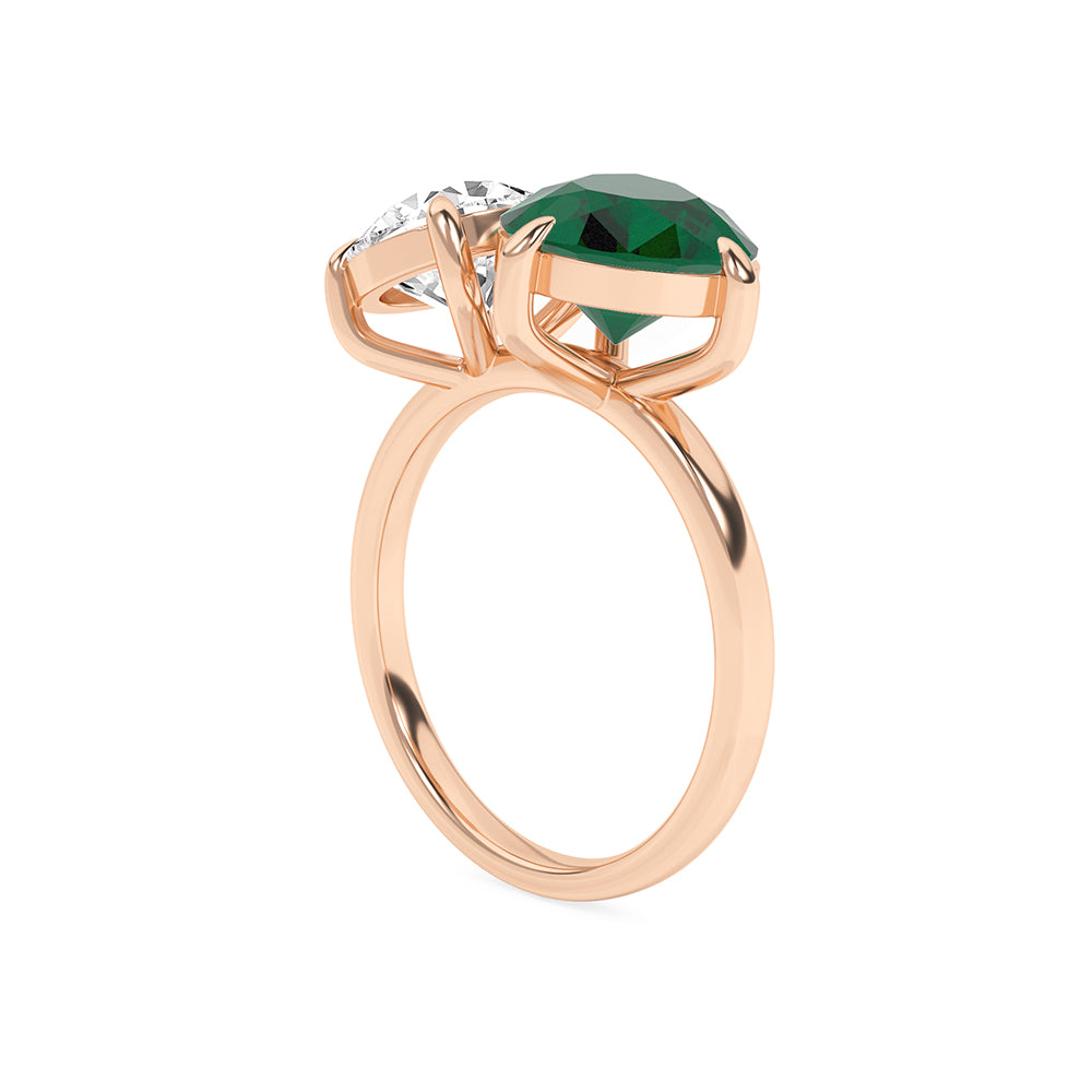 5 CTTW Lab Grown Diamond 2 Stone Ring Available in 14k White Gold,14k Yellow Gold,14k Rose Gold