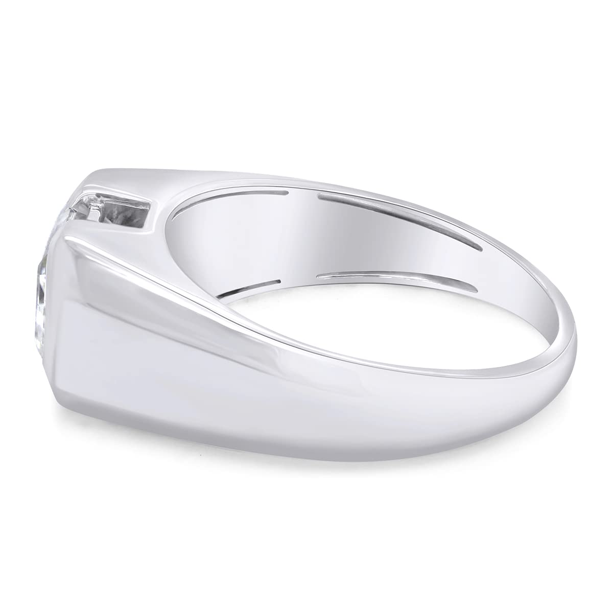 1.75 Carat 8x6MM Lab Created Moissanite Diamond Men's Solitaire Wedding Band Ring In 925 Sterling Silver Jewelry