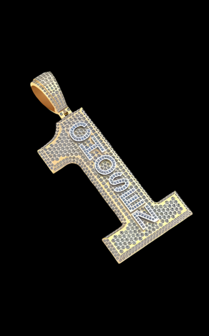 Custom Diamond Pendant - Number Style (Deposit)