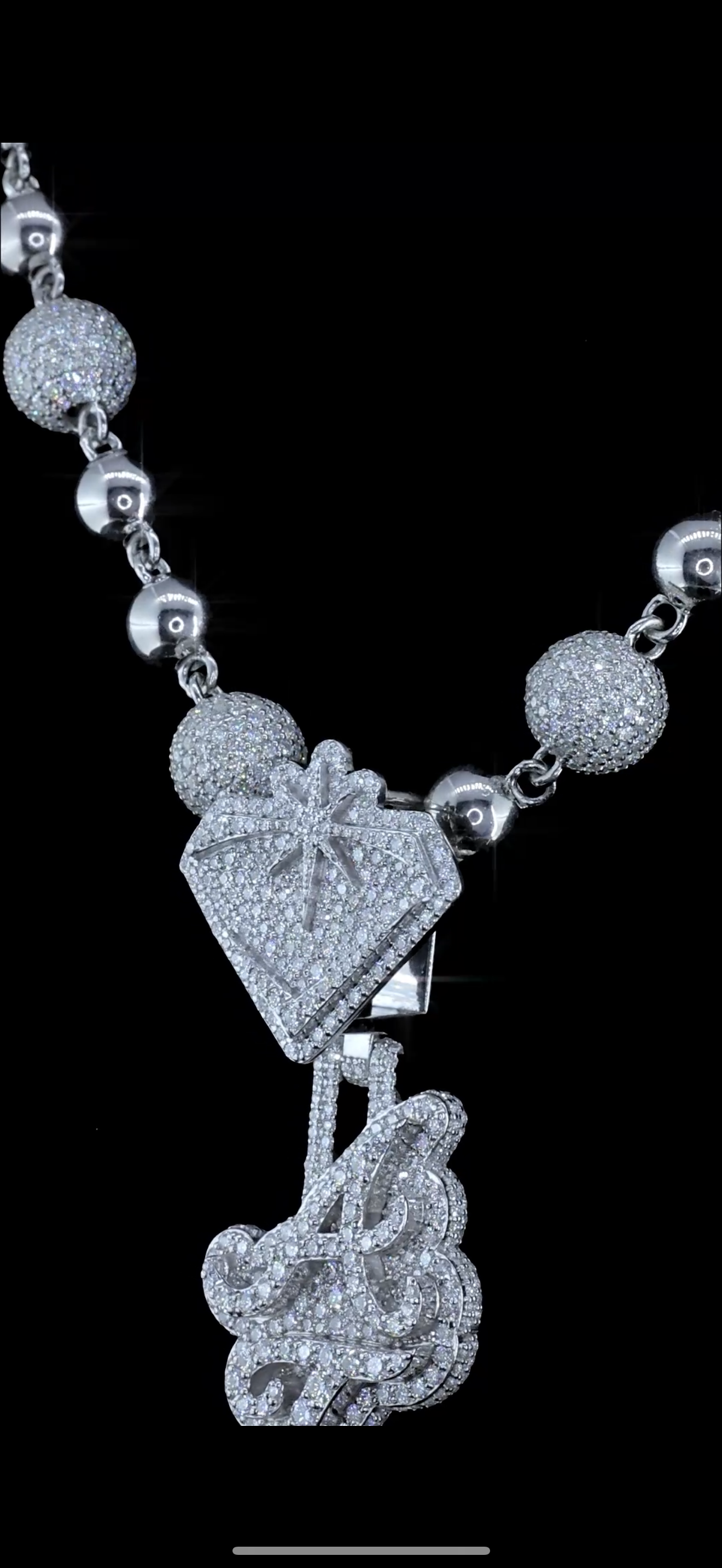 Custom Vertical Pendant 3 letters - (Deposit)