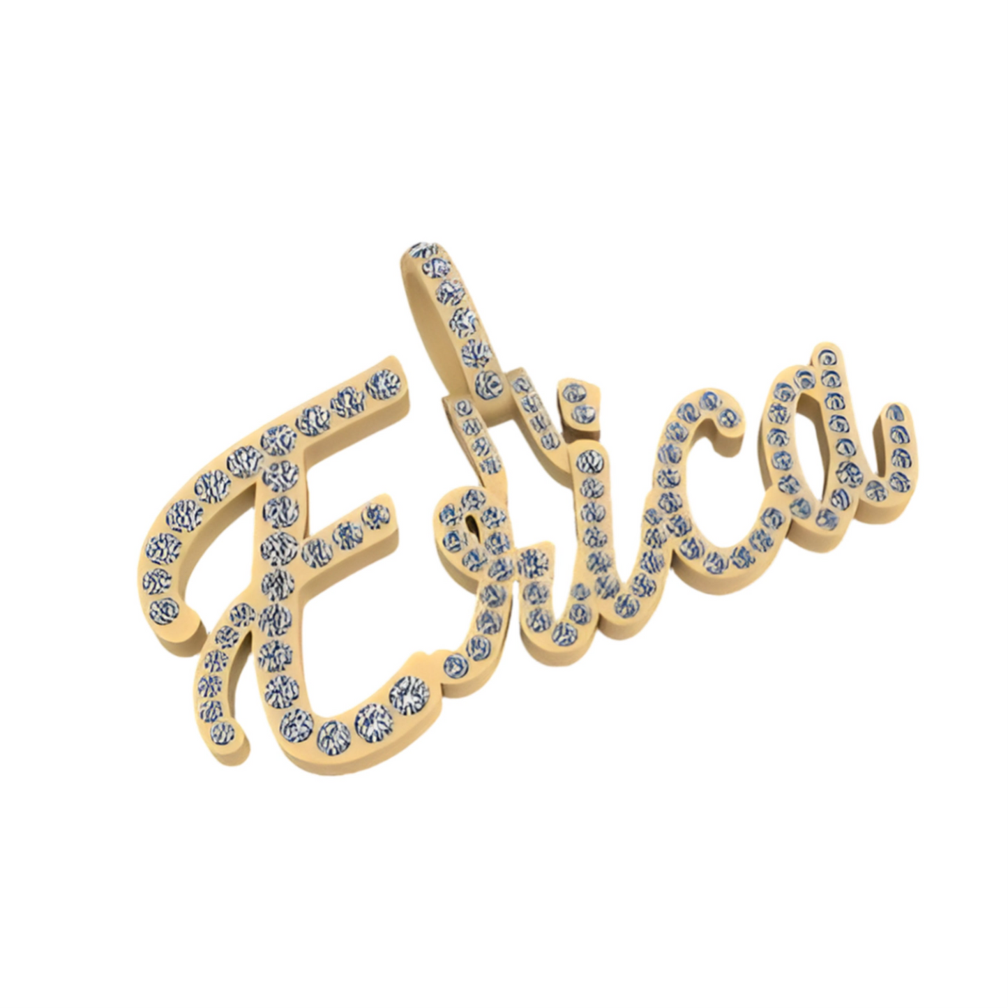Custom Pendant 10kt Gold Natural Diamond Single Layer - ERICA