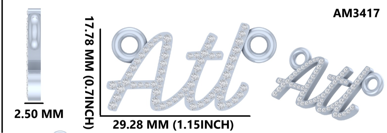 Custom Name Pendant - Single Layer