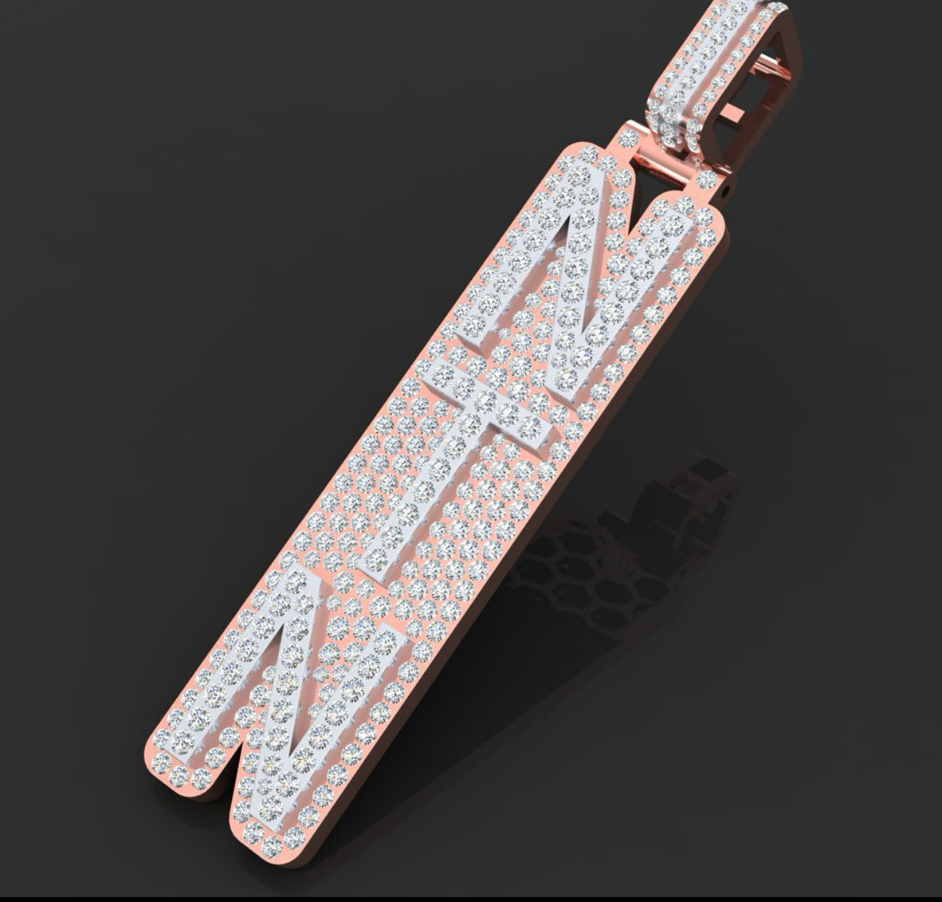 Custom Vertical Pendant 3 letters - (Balance)