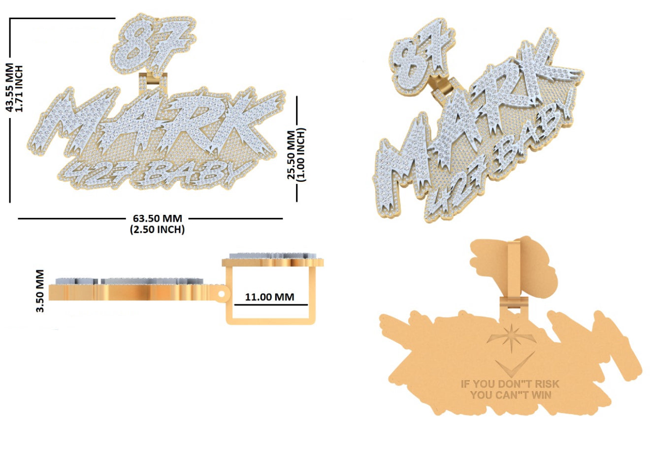 Custom Name Pendant - Name Style (Deposit)