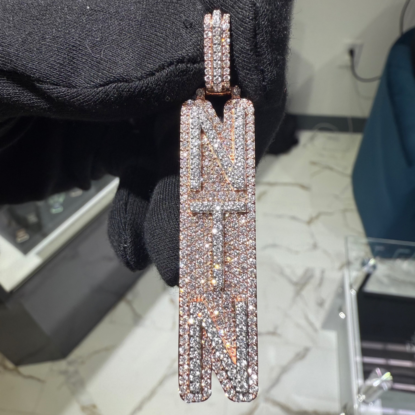 Custom Vertical Pendant 3 letters - (Balance)
