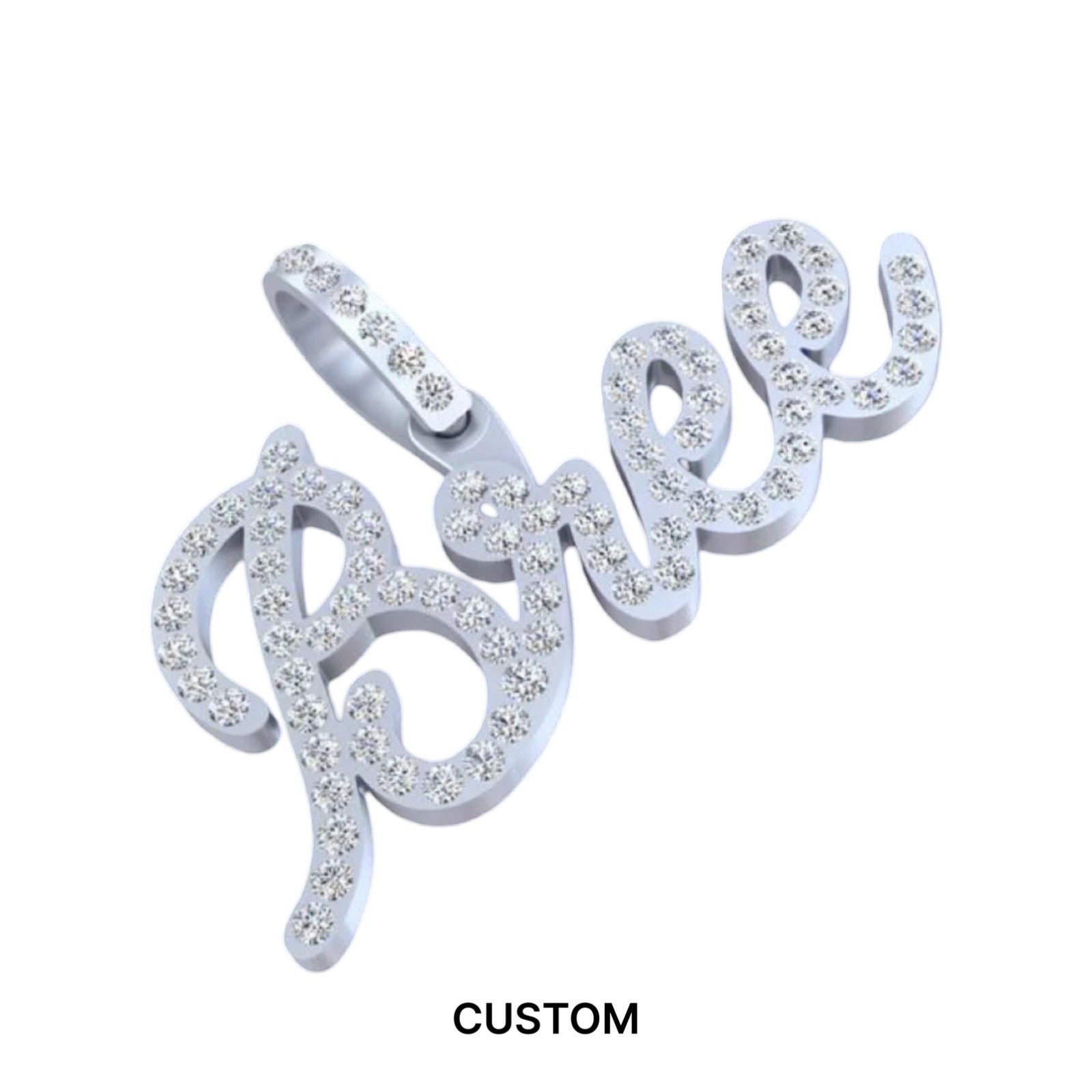 Custom Name Pendant Single Layer – ATL Diamond District