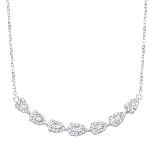 14 Karat White Gold 0.31 Carat Diamonds Fashion Pendant With Chain-0832267-WG