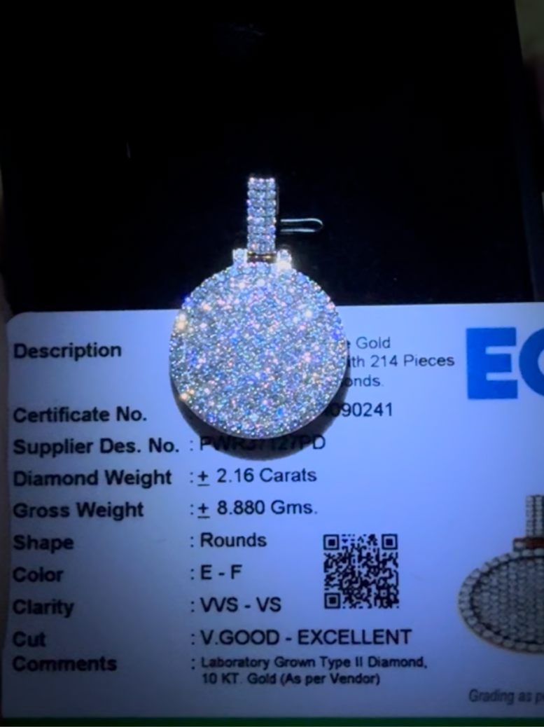 Custom Circle Medallion Pendant - (Deposit)