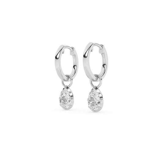 1.02 CTTW Lab Grown Diamond Dangle Earring Available in 14k White Gold,14k Yellow Gold,14k Rose Gold