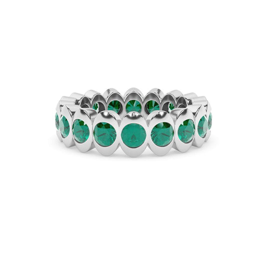 2.11 CTTW Lab Grown Gemstone Eternity Ring Available in 14k White Gold,14k Yellow Gold,14k Rose Gold