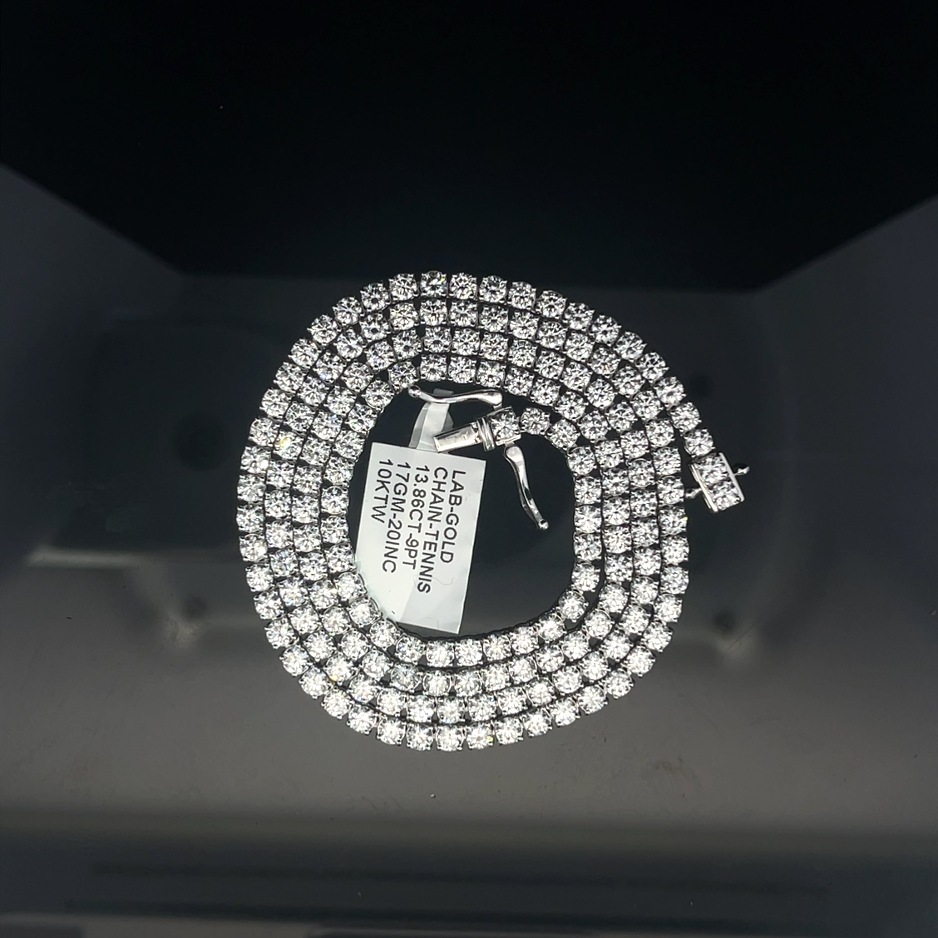 Tennis Chain – Lab Grown Diamonds (9 Pointer) | 10kt White Gold | 20”