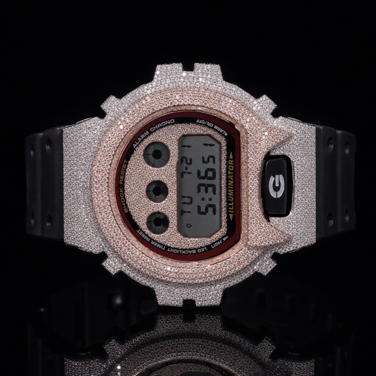 Gshock Two Tone Natural Diamonds 5 ct Casio 6900